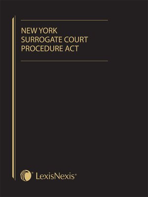 cover image of New York Surrogate Court Procedure Act